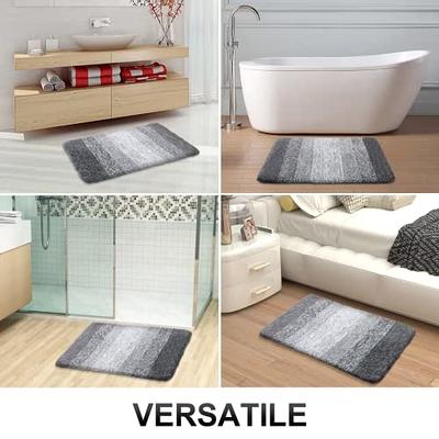 OLANLY Luxury Bathroom Rug Mat 24x16, Extra Soft and Absorbent Microfiber Bath  Rugs, Non-Slip Plush Shaggy Bath Carpet, Machine Wash Dry, Bath Mats for  Bathroom Floor, Tub and Shower, Grey - Yahoo