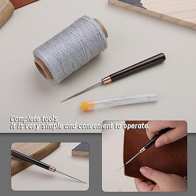 Heavy Duty Upholstery Thread and Needles Kit for Hand Sewing, Including 3  Colors Extra Strong Nylon Thread and 2 Set Heavy Duty Hand Needles, Leather