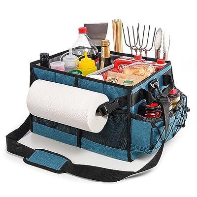 Lorbro Grill Caddy, BBQ Caddy with Paper Towel Holder, Utensil Caddy with  Condiment Pocket, Collapsible Picnic Basket Camping Gear Must Haves for  Outdoor, Gift, Grilling Tool, Barbecue, RV - Yahoo Shopping