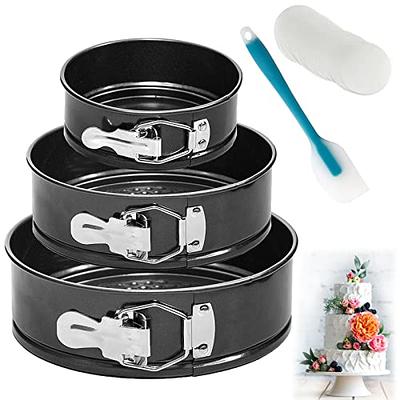 WERTIOO Springform Pan set, (4/7/9) Set of 3 Round Baking Pans