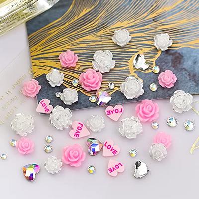 WNG 3D Flower Nail Charms for Acrylic Nail 6 Grids 3D Nail Flowers