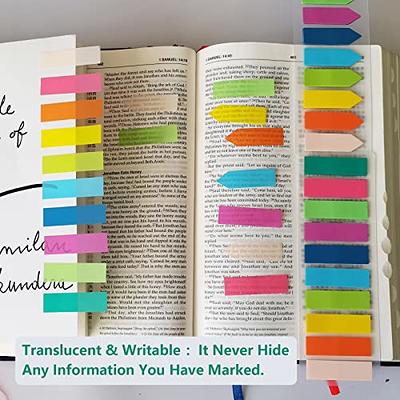 1200Pcs Sticky Tabs,Book Tabs for Annotating Books,Aesthetic Index Tabs,Sticky  Notes,Page Markers,Translucent, Writable,Repositionable 