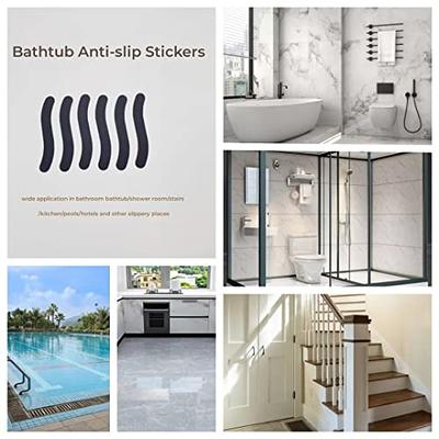 24 pcs Adhesive Bath Treads Non Slip Shower Stickers Strips Safety Anti  Slip Bathtub Stickers for Bath Tub Shower Stairs Ladders Boats,Bathroom  Tubs Showers Treads 