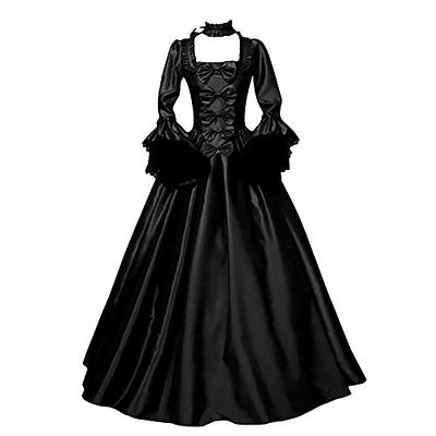 Halloween Costumes for Women Women's Renissance Dress Victorian Halloween  Princess Costume Flare Sleeve Court Cosplay Gown Plus Size Lolita Dress 