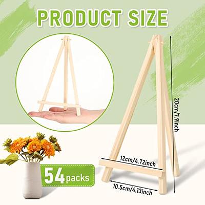 7*12cm Mini Canvas And Natural Wood Easel Set For Art Painting