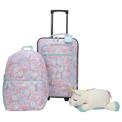 Protege 18 inch Kids Pilot Case Carry-On Luggage Suitcase, Unicorn