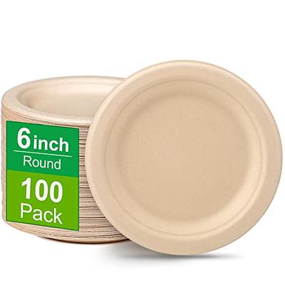 TaidMiao Paper Plates 6 Inches, 100 Pack Disposable Plates – 100