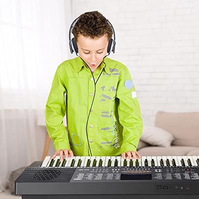  61-Key Electric Keyboard Piano, Portable Piano Keyboard with  Music Stand, Microphone, Full-Size, Built-in Speakers, Dual Power Supply,  Music Digital Piano for Beginners Kids Adult : Musical Instruments