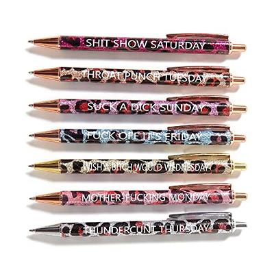 GUAGLL 11PCS Funny Pens Set for Adults with Inspirational Quotes