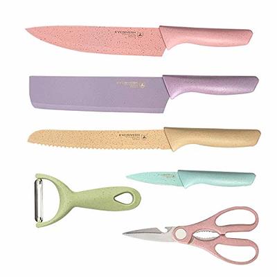 KEEMAKE Kitchen Knife Set of 6pcs, Professional Knife Set without Block  with German High Carbon Stainless Steel Chef Knife Set for Kitchen with