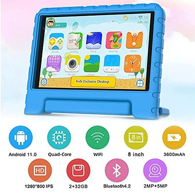 YESTEL Kids Tablet, 8 inch Tablet for Kids Android 11 WiFi Toddler Tablets,  Pre-Installed Parental Control, 2GB RAM 32GB ROM (SD to 128GB), 1280 * 800  HD, Quad-Core, 3600mAh—Blue - Yahoo Shopping