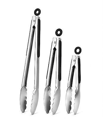 Dragonn Premium Sturdy 12-Inch and 9-Inch Stainless-Steel Locking Kitchen Tongs Set of 2