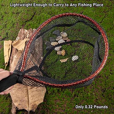 1pc Pink Foldable Fishing Net, Stainless Steel Handle Insect