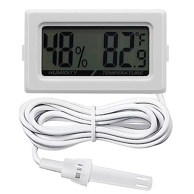 Mini Reptile Terrarium Thermometer Hygrometer with Probe Reptile  Thermometer and Humidity Gauge Digital Pet Thermometer with Fast Readout  for Turtles Lizards Care Aquariums (White) - Yahoo Shopping