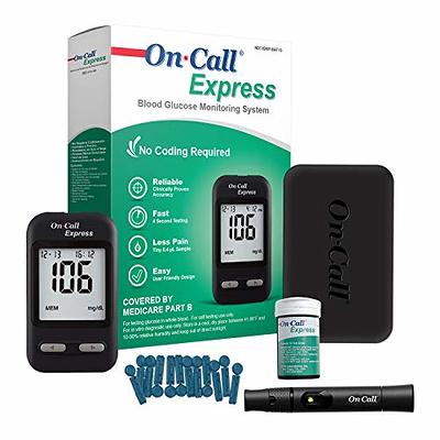  Embrace Bluetooth Diabetes Testing Kit Includes Embrace WAVE+  Bluetooth Blood Glucose Meter 300 Blood Test Strips 1 Control Solution 1  Lancing Device 300 30g Lancets and Carrying Case : Health & Household