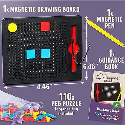 MOONKEE Magnetic Drawing Board Pen - Puzzle Game for Kids & Toddlers -  Perfect 2in1 Travel Toys for Kids Ages 4-8 - Magnetic Tablet with Beads for  Car Activities or Airplane - Yahoo Shopping
