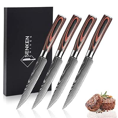  Thyme & Table 3 Piece Knife Set Non Stick Stainless Steel with  Santoku Knife & Comfort Grip Handle: Home & Kitchen