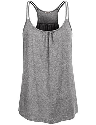 Hibelle Sleeveless Tank, Feminine Athleisure Wear for Women Summer Yoga Tops  Sports Shirts Scoop Neck Curved Hem Dressy Ribbed Racerback Slim Fit Fast  Dry Essential Cami Grey Small - Yahoo Shopping