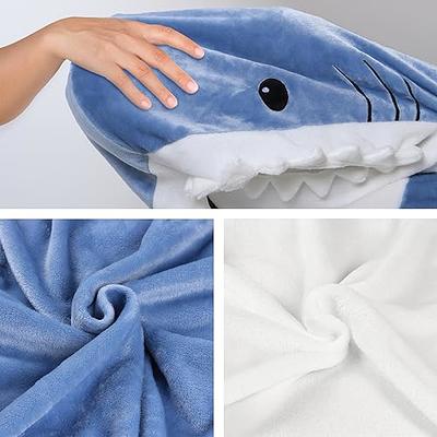 Shark Blanket Hoodie - Shark Blanket Adult Children,shark Blanket Hoodie  Sleeping Bag,super Soft Cozy Flannel Hoodie