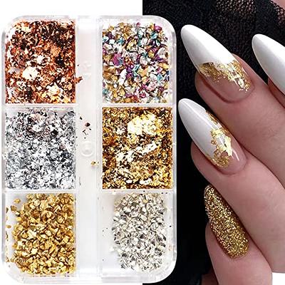 6 Grids Nail Art Foil Flake Glitter Confetti Nail Sequins Glitter