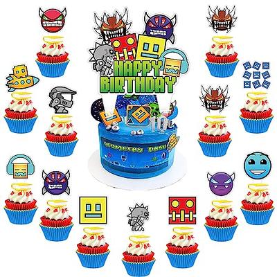 37 Pieces of Geometry Aesthetic Dash Cake Topper, Geometry Aesthetic Dash  Themed Party Supplies Cupcakes Kids Birthday Decorations,Geometry Jump Dash Cake  Decorations for Party Supplies Decor - Yahoo Shopping