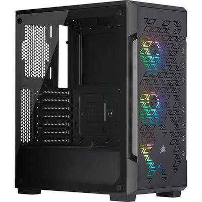 CORSAIR iCUE 4000X RGB Tempered Glass Mid-Tower ATX PC Case - 3X SP120 RGB  Elite Fans - iCUE Lighting Node CORE Controller - High Airflow - Black