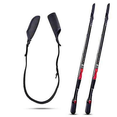 Waist Belt Fishing Rod Holder, Outdoor Fishing Rod Inserting Device, Adjustable Portable Pole Inserter Fishing Rod Accessories, Black