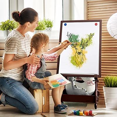 Costzon Kids Art Easel, 3 in 1 Double-Sided Storage Easel, Blue
