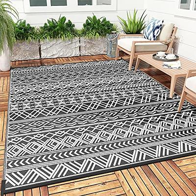 Reversible Area Rug Floor Mat for Outdoor RV Picnic Beach Trailer Camping,  5x8ft