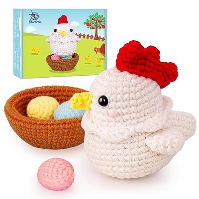  Huaiid Beginners Crochet Kit, Complete Crochet Starter Kit for  Adults, DIY Animal Crochet Kit with Crochet Accessories and  Instructions(Pink Dinosaur)