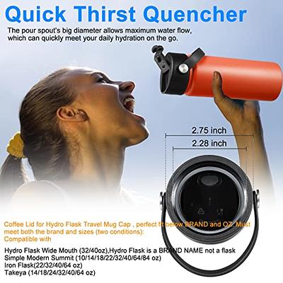 RUBDARK Water Bottle Lid Replacement, Wide Mouth Lid with Handle, Spout  Lid, Chug Lid, Sports Water Bottle Accessories, Easy to Carry