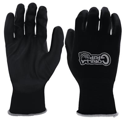 Gorilla Grip Slip Resistant Work Gloves 5 Pack, Medium ,Black