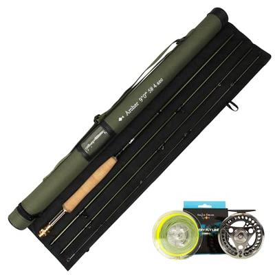 AnglerDream 9' 5WT Archer Fly Fishing Rod and EX-ALC Reel Combo 5/6 WT Fly