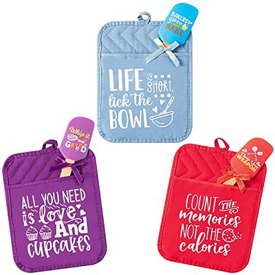 Pot Holders 7 - Pack of 4 Pot holder - Blue - Potholders for kitchen