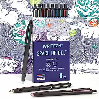 WRITECH Gel Ink Retractable Pens: Black Ink 0.7mm medium Fine Point Pen  Set, Extra Smooth Tip No Bleed Smear Smudge Refillable Clickable Pens Bulk  for Writing Journaling Multicolor 8ct - Yahoo Shopping