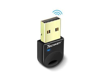 Adaptador inalámbrico USB WiFi para PC de escritorio, Techkey V9 AC1300Mbps  dongle de red con doble banda 5dBi antena de alta ganancia para