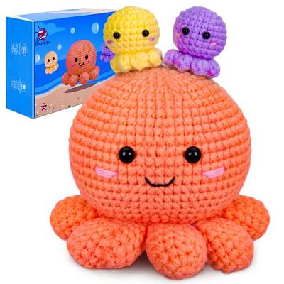 Crochetta Crochet Kit for Beginners, Amigurumi Crocheting Animals Kits w  Step-by-Step Video Tutorials, Knitting Starter Pack for Adults and Kids,  Jumbo 3 Nestable Octopus Familly (40%+ Yarn Content) - Yahoo Shopping