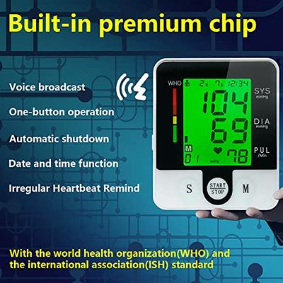 Premium Automatic Wrist Talking Digital Blood Pressure Monitor by