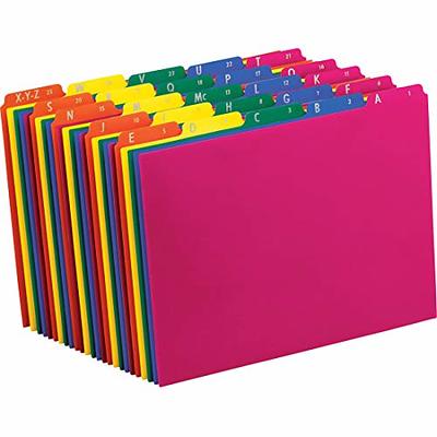 Oxford Durable Poly A-Z Card Guides, 1/5-Cut Top Tab, A to Z, 4 x 6, -  Yahoo Shopping