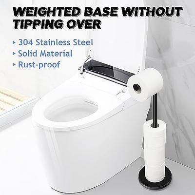 Bath, Free Standing Toilet Paper Holder Stand Matte Black Stainless Steel