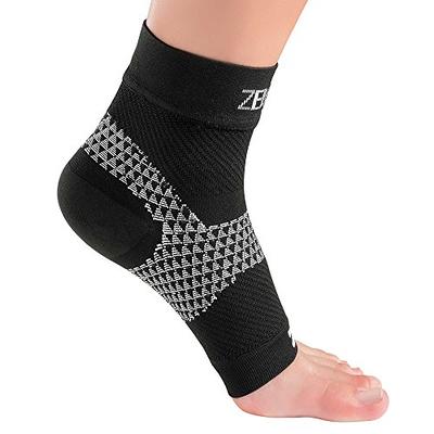 TechWare Pro Ankle Brace Compression Sleeve Relieves Achilles Tendonitis,  Joint Pain. Plantar Fasciitis Foot Sock with Arch Support Reduces Swelling  & Heel Spur Pain. (Black, L / XL) : : Health 