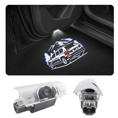AutoEC 4PCS Tesla Puddle Lights, Upgraded Car Door Lights Logo Projector,  Ultra-Bright 3D Laser Ghost Shadow Light, Welcome Step Courtesy Lights for