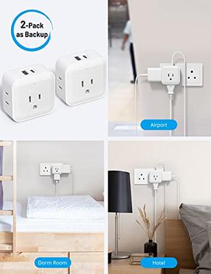 Plug adapter with UK plug , USA plug , AU plug , EU plug , China plug and  India plug,Outlet with 3 US 15A sockets - Worldwide Universal Adapter,Worldwide  plug Adapter,Compact Power