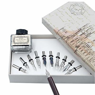 CunMei Vintage Punk Quill Pen Ink Set-Mechanical Quill Pen,5 Color