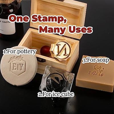 Christmas Gift Custom Pottery Stamp Ceramics Stamp Gifts for Potter Brass  Mold for Clay Signature Pottery Stamp 