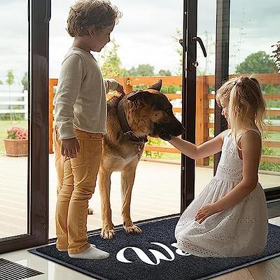 TBOLINE Beneath your Feet Door Mat, 30x17.5 Black Durable Welcome Mat,  Indoor Outdoor Welcome Mat for Kitchen 