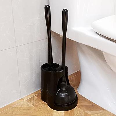 OXO Good Grips Bathroom Hideaway Toilet Brush and Plunger Combination Set,  White 