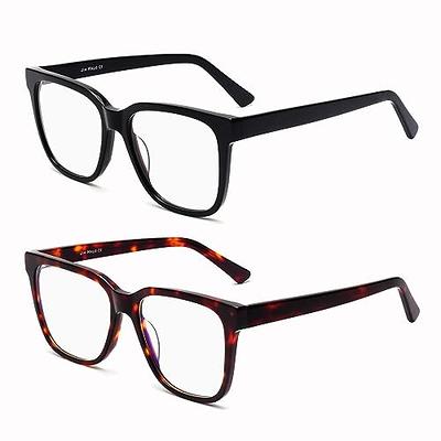 JIM HALO 2 Pack Anti Blue Light Glasses for Women Men,  Gaming/TV/Phones/Fake/Computer Glasses Bluelight Blocking Eyeglasses,  Oversized Square Frames Anti Eye Strain UV Glare (Black, Tortoise) - Yahoo  Shopping