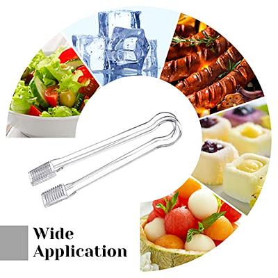 60 Pcs 6.3 Inch Plastic Serving Tongs and 6.7 x 2.2 Inch Plastic