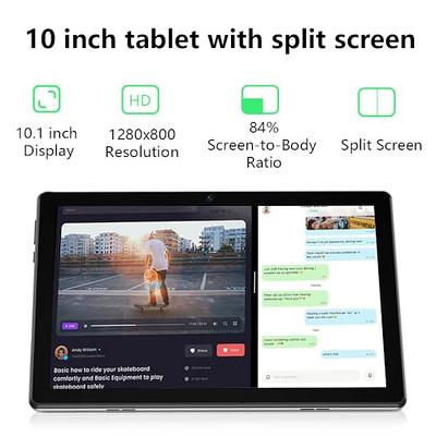 10 inch Tablet Android 13 Tablets, 4GB RAM 64GB ROM 512GB Expand, 1280x800  IPS HD Touchscreen, GPS, 6000mAh Battery, Bluetooth, Dual Camera, GMS,  WiFi(Blue)